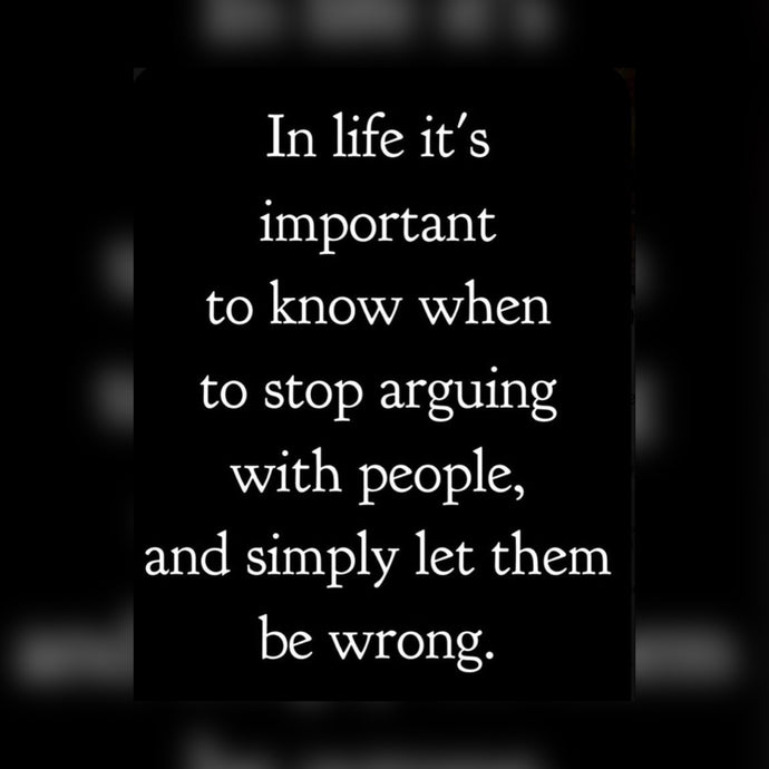 Stop Arguing ⚡️
