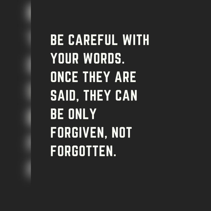 Be Careful With Words ⚡️