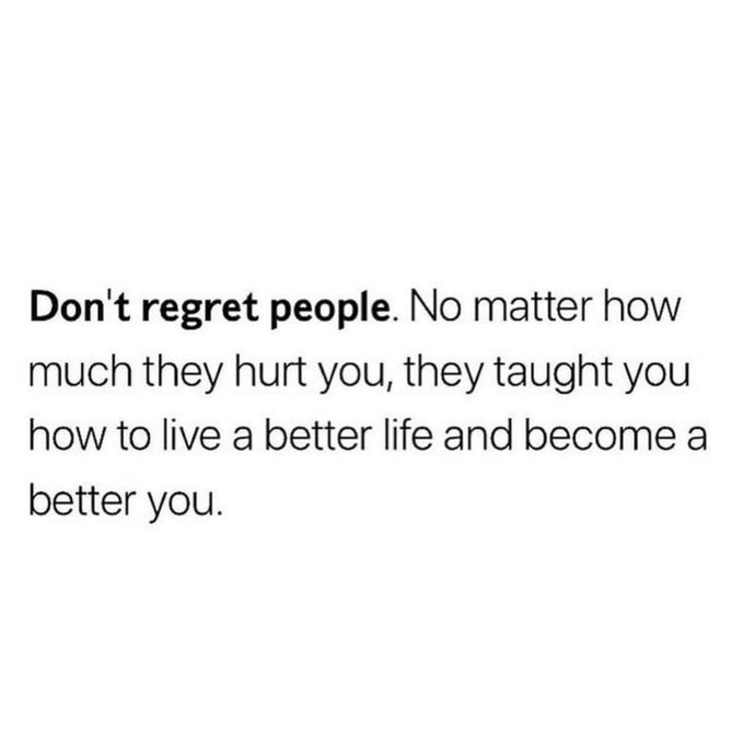 Don't Regret People ⚡️