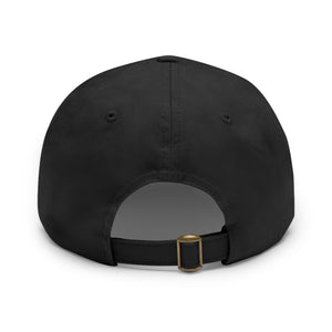 Black/Red FCHW Dad Hat with Leather Patch (Rectangle)