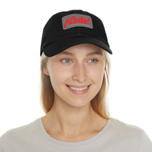 Load image into Gallery viewer, Black/Red FCHW Dad Hat with Leather Patch (Rectangle)