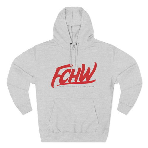 FCHW Red/Grey Three-Panel Fleece Hoodie