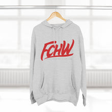 Load image into Gallery viewer, FCHW Red/Grey Three-Panel Fleece Hoodie