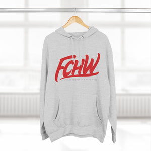 FCHW Red/Grey Three-Panel Fleece Hoodie
