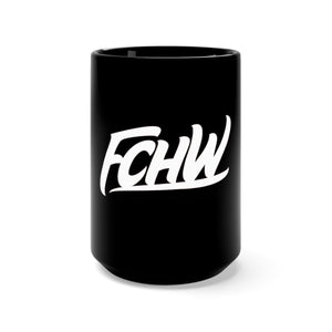 FCHW Black Mug 15oz (White Original Font)